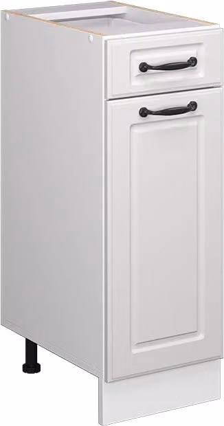 Mobiletto base per cucina Vicco R-Line Bianco rustico senza piano di lavoro L: 30 cm – 1