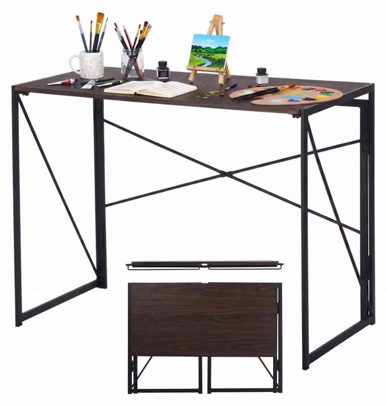 Tavolo pieghevole per ufficio e disegno, dimensioni 100 x 50 cm, ampia superficie di lavoro