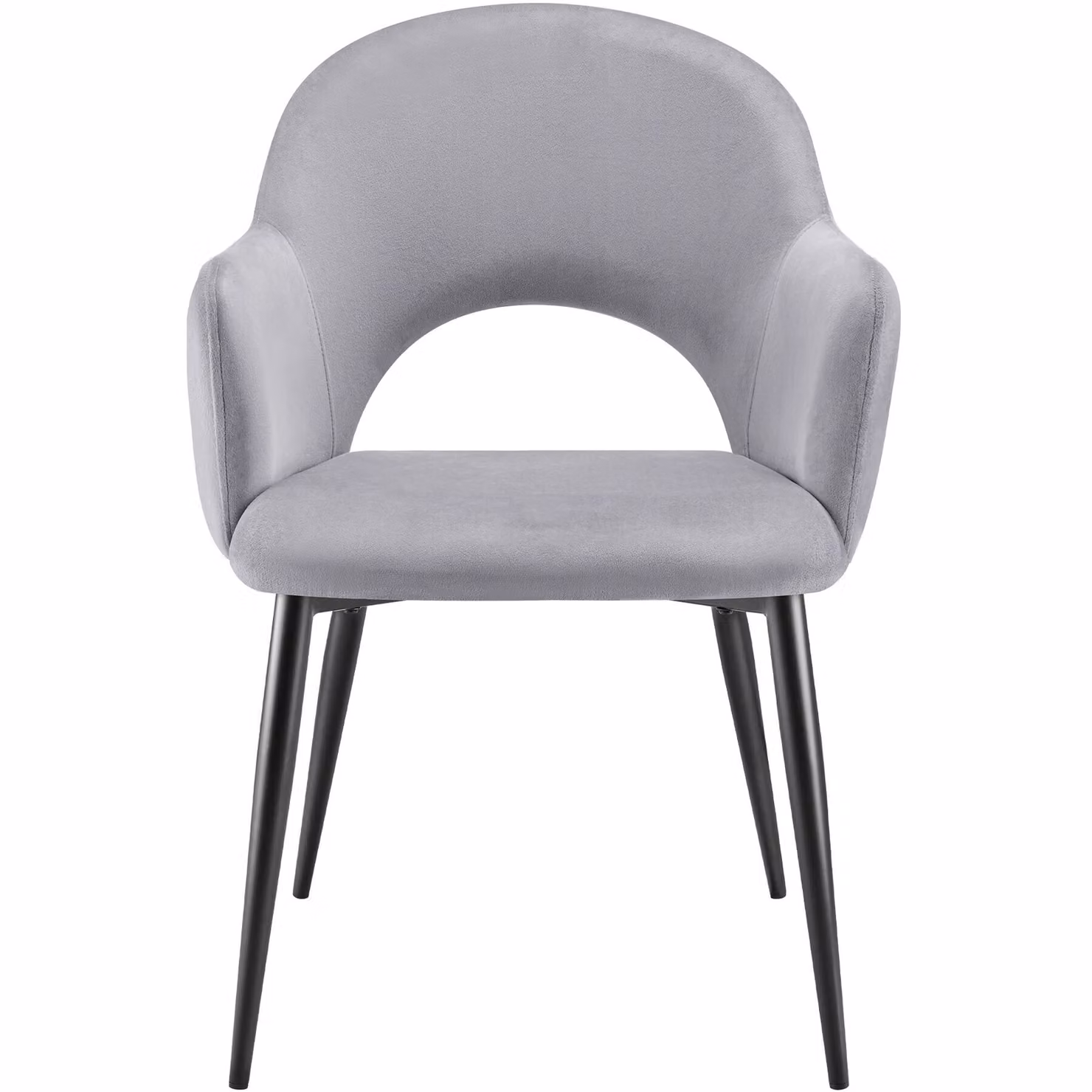 Set di 2 poltrone Sachel TecTake GmbH in velluto grigio con braccioli e struttura in legno e metallo per soggiorno o sala da pranzo – 3
