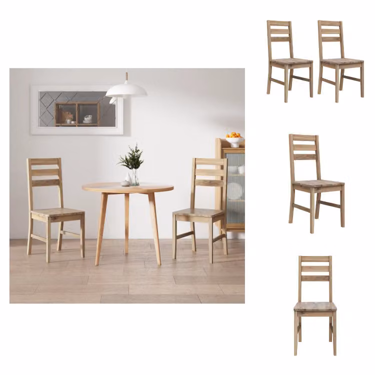 vidaXL Sedie da pranzo 2 pz. Legno massiccio di acacia - sedie da pranzo