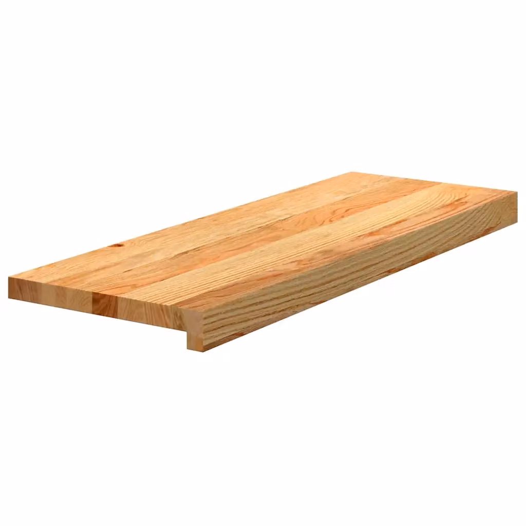 Set di 16 gradini in legno massello di rovere marrone chiaro vidaXL L: 70 cm, P: 25 cm, H: 2 cm – 2