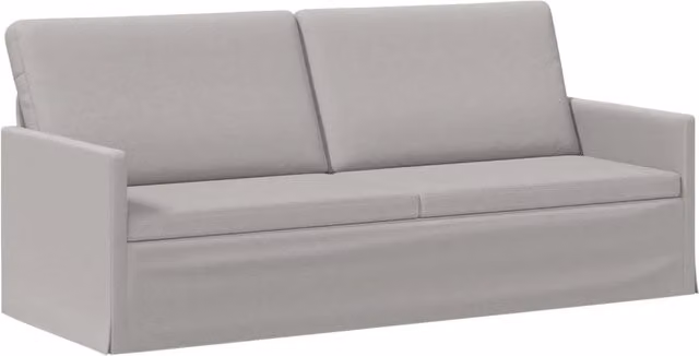 Divano a 3 posti moderno vidaXL in tessuto grigio con struttura in metallo L: 190 cm, P: 81 cm, H: 82 cm