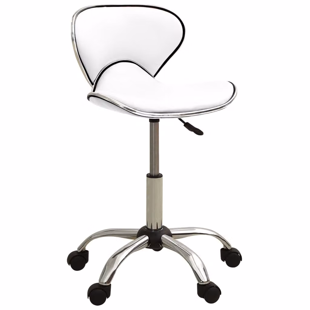 vidaXL Sedia da ufficio in Pelle finta bianca