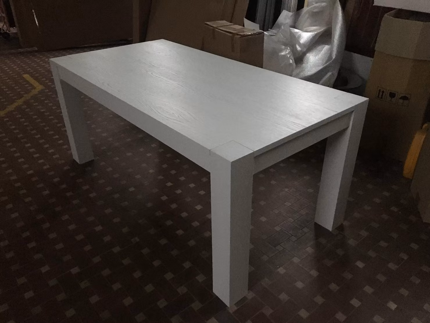 Tavolo rettangolare allungabile in rovere laccato bianco Mobili 2G L: 140 cm, P: 90 cm, H: 78 cm – 2
