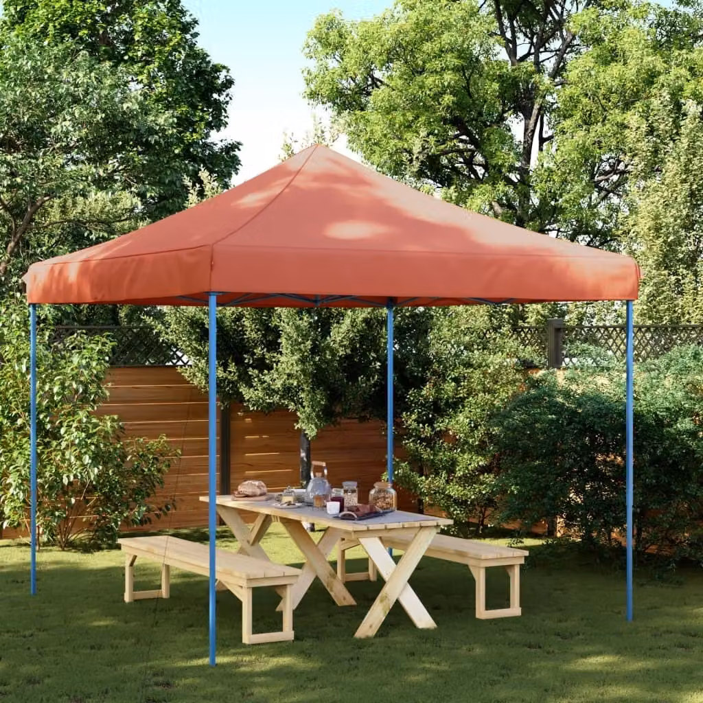 Maison Exclusive - Tenda da festa pieghevole Pop-Up color terracotta 292x292x315 cm