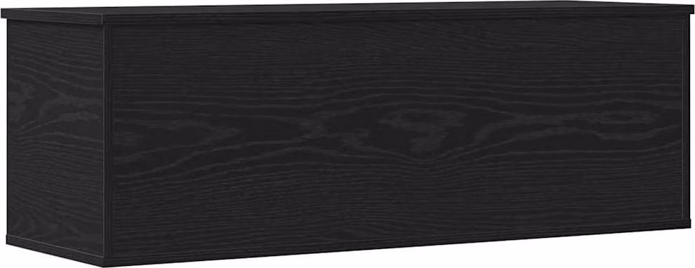 Scatola di Stoccaggio Rovere Nero 102 x 35 x 35 cm