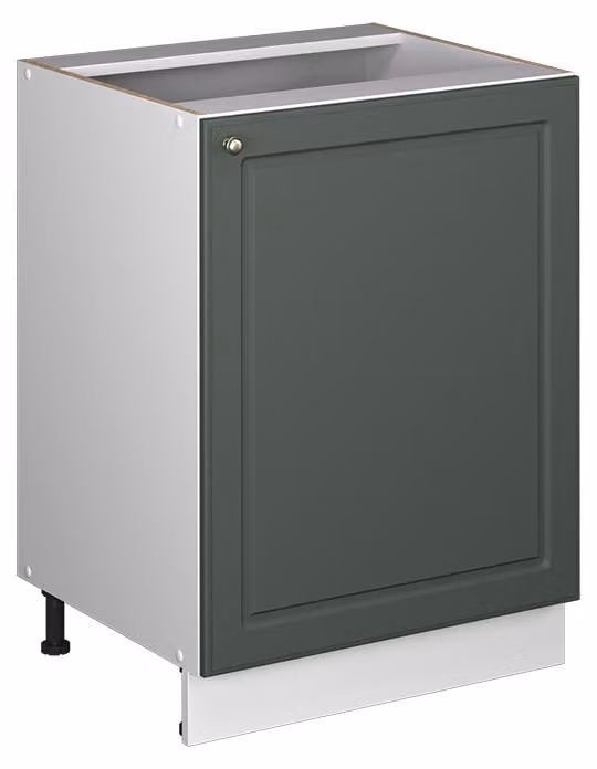 Mobiletto base cucina Vicco Fame-Line Verde-oro rustico/Bianco 60 cm 1 anta senza piano di lavoro, Model 65125