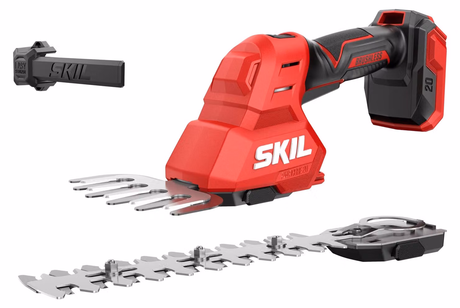 SKIL 0631CA Akku-Gras- und Strauchschere (2-in-1 Schere, Hecken/Sträucher 8 mm)