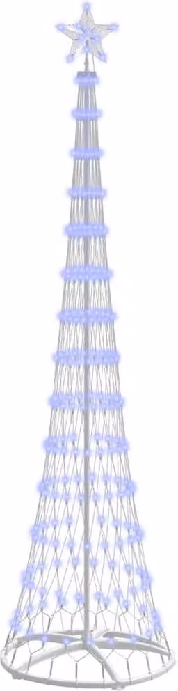 Albero di Natale LED con 290 LED Blu 250 cm Metallo