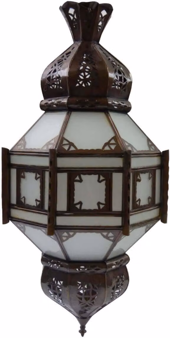 Lampada orientale marocchina palazzo lanterna da soffitto plafoniera lampada a sospensione TEMPLE 60 cm, bianco