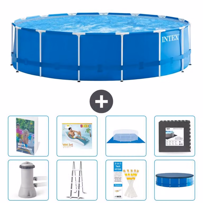 Piscina fuori terra a struttura - 457x122 cm - 7 pezzi - Modello S533