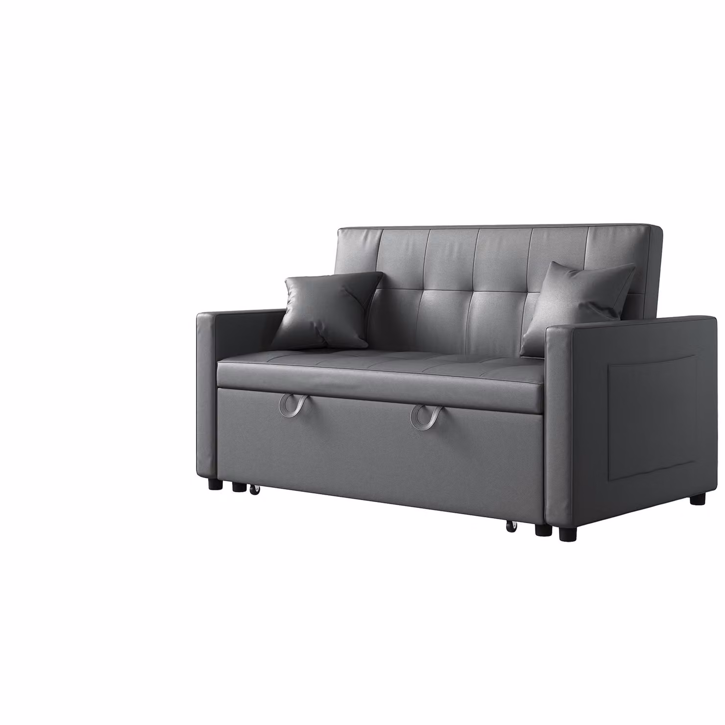 SONNI 140x94x78cm divano letto matrimoniale grigio scuro, divano e letto in uno, schiuma ignifuga, tessuto artiglio di gatto, con borsa di stoccaggio