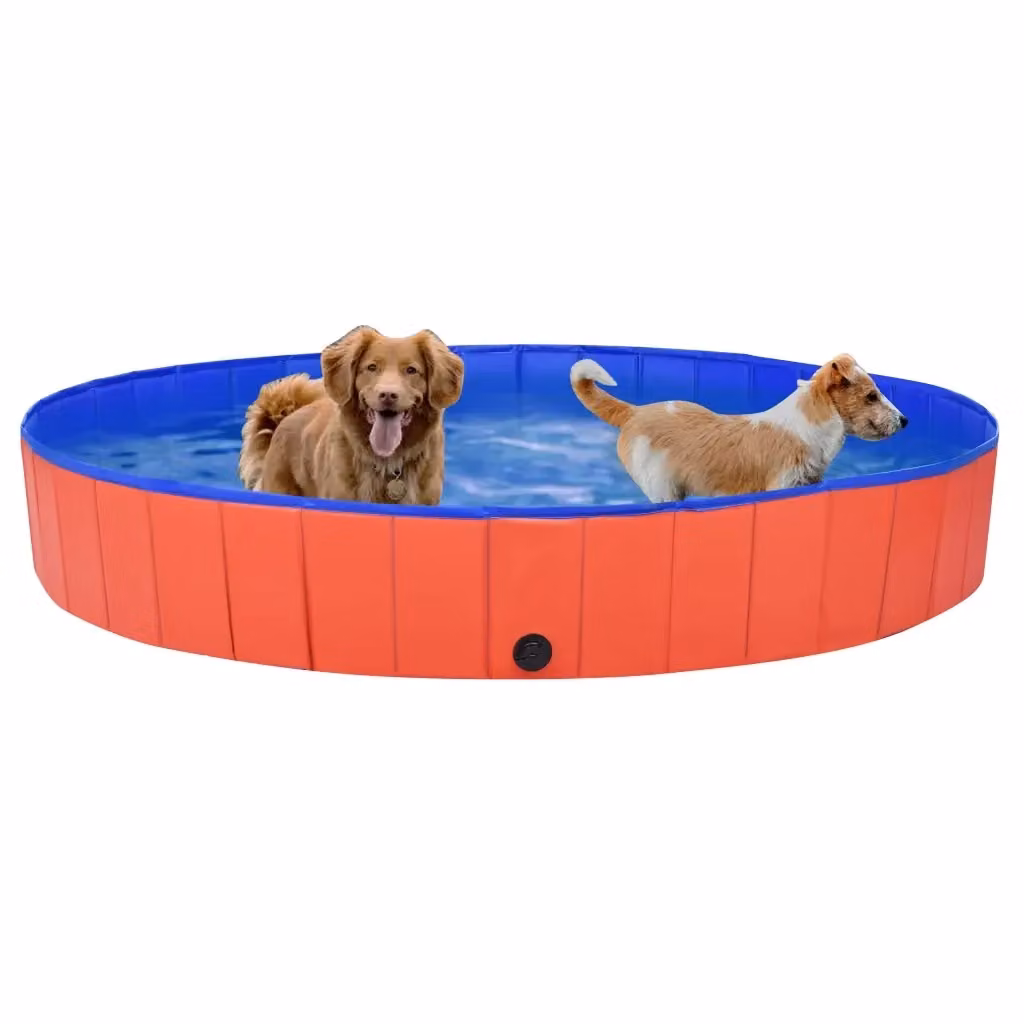 Piscina pieghevole per cani vidaXL in PVC rossa L 200 cm x H 30 cm – 2
