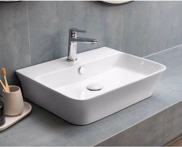 APALLA lavabo rettangolare da appoggio 48,5x41x12,5 cm in porcellana