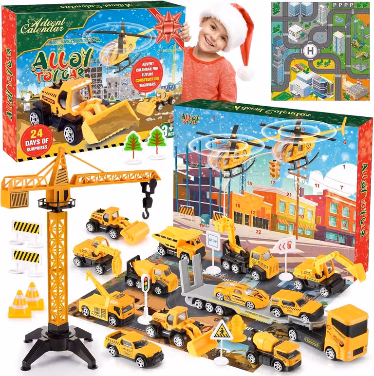 Calendario dell'Avvento 2024 - Per bambini - Giocattoli adatti a bambini dai 3-4 ai 5-6 anni - Calendario di Natale per bambini - Regalo per ragazzi dai 3 ai 6 anni