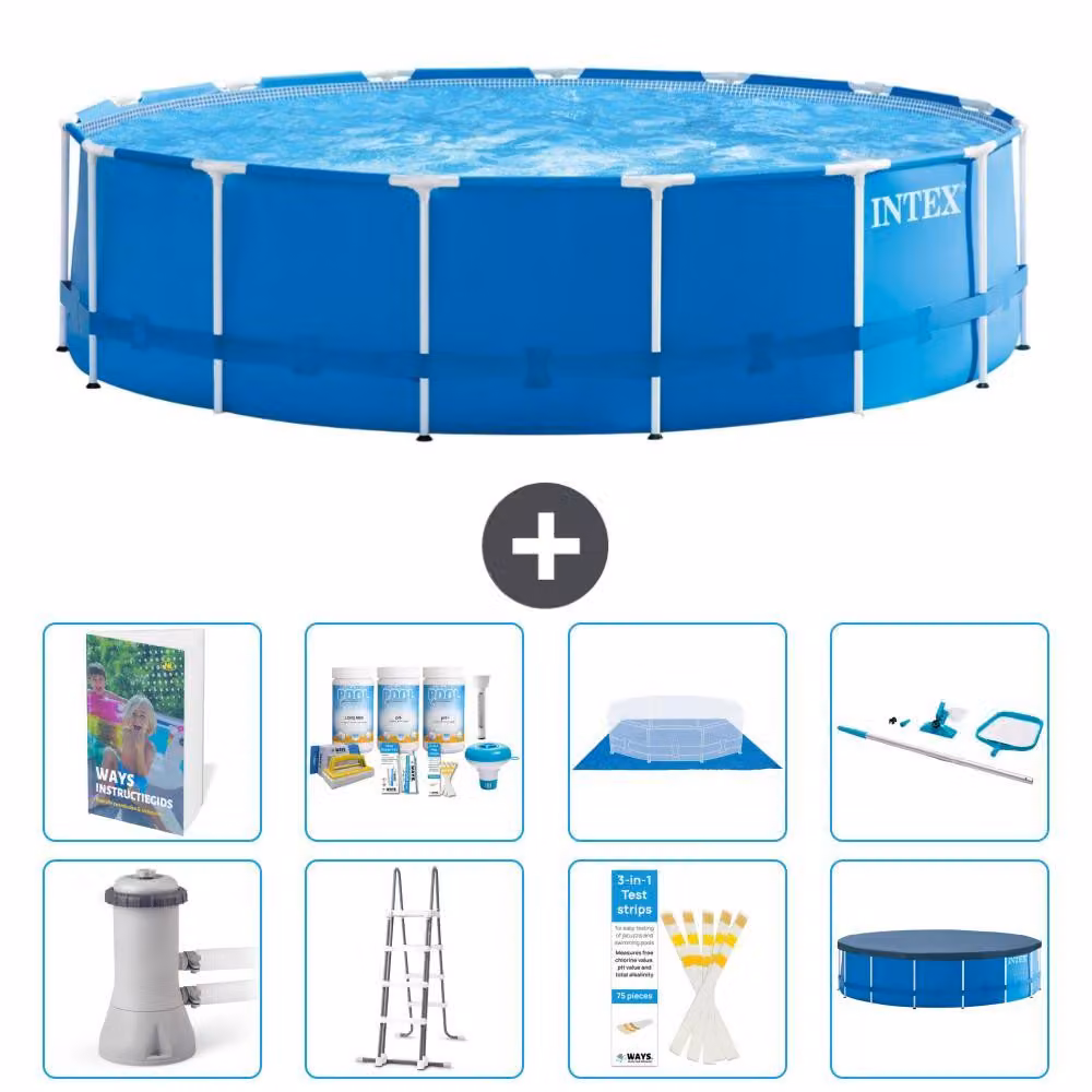 Piscina fuori terra a struttura - 457x122 cm - 7 pezzi - Modello S615