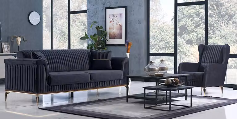 Sofa Sofagarnitur Wohnlandschaft Couch Sitzgarnitur Polstermöbel Sitzgruppe 3+1