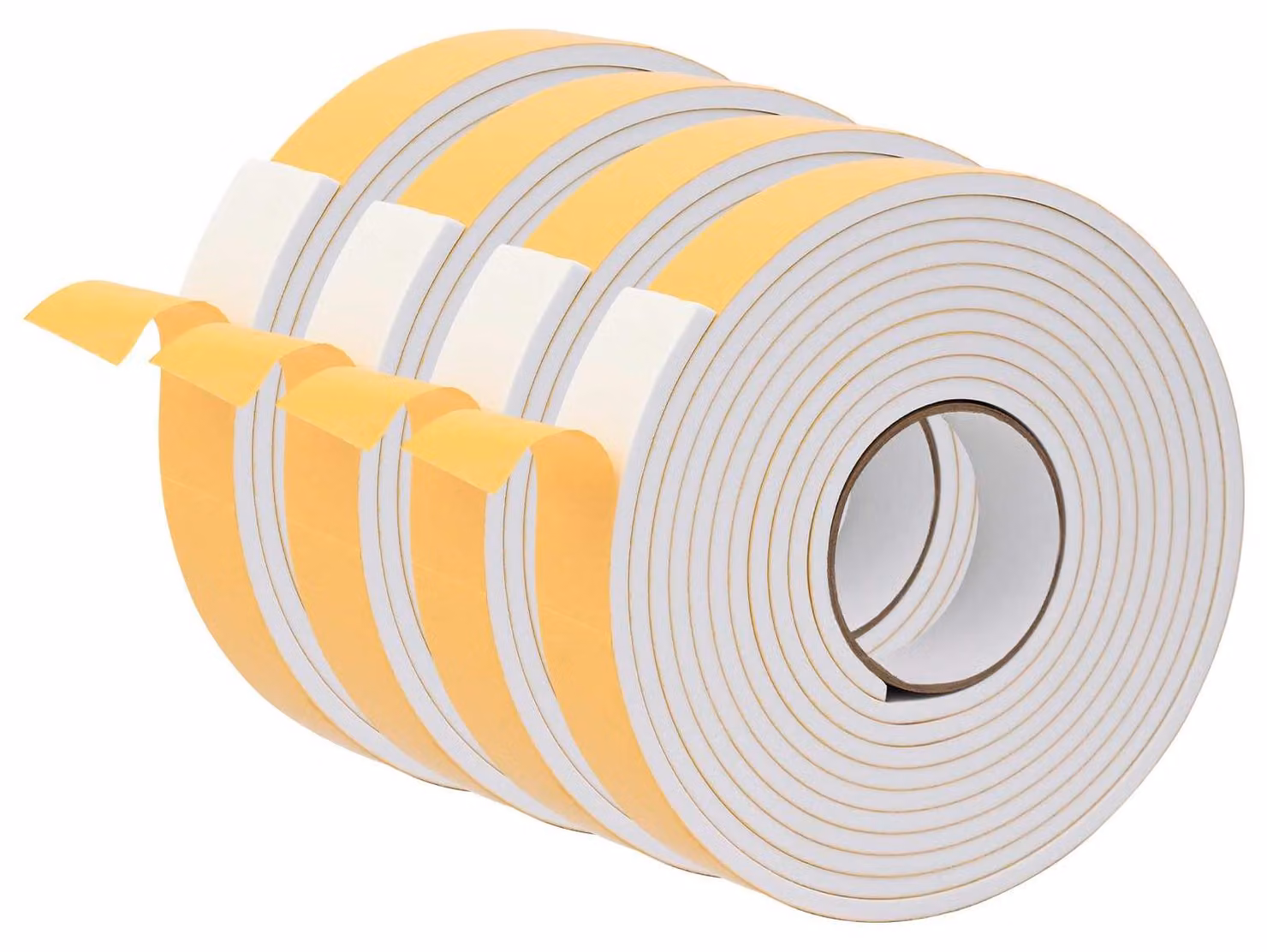 Nastro in schiuma autoadesivo, 4 pezzi, bianco, 30 mm x 5 m, schiuma CR