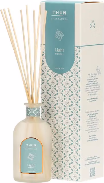 Diffusore di fragranze a bastoncini Light Moment THUN Fragrances, bianco, vetro, formato medio