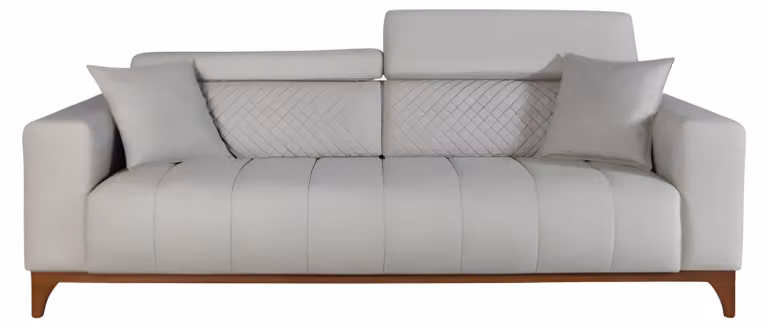 Graue Dreisitzcouch 3-Sitzer-Sofa Dreisitzgarnitur Dreisitzer Polstersofa