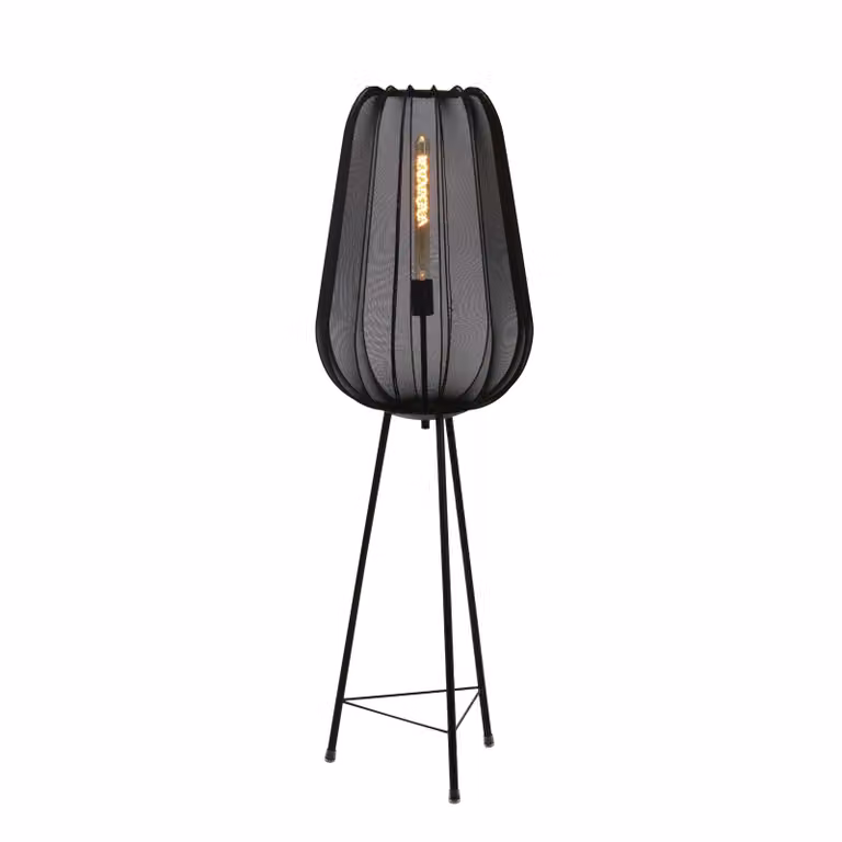 Lampada da terra - nero - PLUMERIA - metallo - lampada a treppiede - E27 - 1735112 - Light & Living