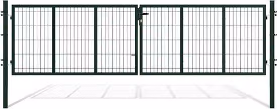Porta doppia per giardino MERKLOOS in acciaio con rivestimento a specchio antracite L: 350 cm, H: 100 cm