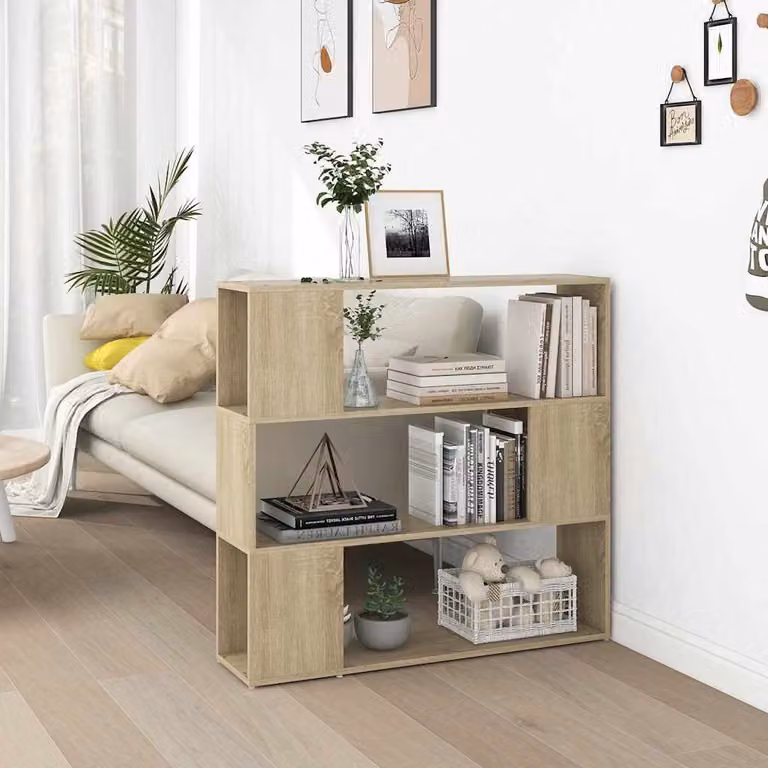 Libreria/Divisorio vidaXL in Rovere Sonoma, Colore Beige/Marrone, L 100 x P 24 x H 94 cm