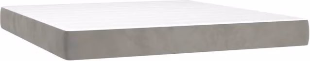 Materasso a Molle Insacchettate Rigidit¨¤ Media Grigio Chiaro 180x200x20 cm in Velluto