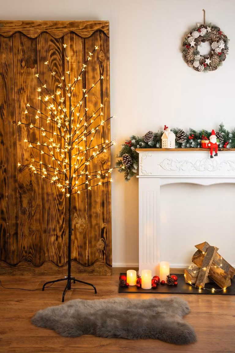 Albero MagicHome Cherry Tree, 192 LED bianco caldo, luce fissa, 230 V, 50 Hz, IP44, esterno, L-1,80 m