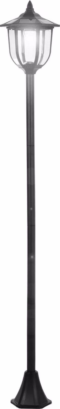 Fortuna Lai Lampada da giardino a LED 30/60 lumen, plastica nera, Ø26,5 x H177 cm, ideale per giardino e terrazza