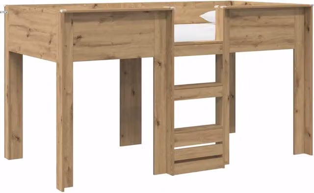 Letto a Castello per Bambini | Letto Infantile | Lettino Rovere artigianale 100 x 200 cm