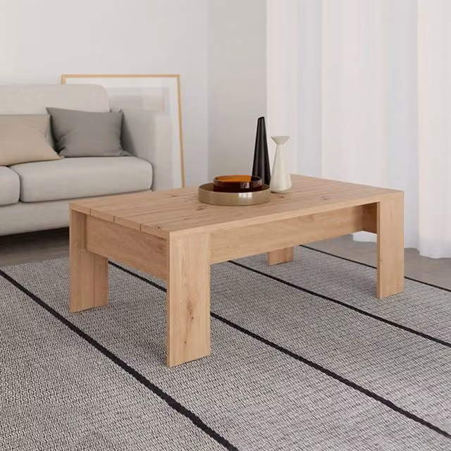 Tavolino da salotto Bertona rettangolare in rovere marrone L: 120 cm, P: 67 cm, H: 43 cm – 1