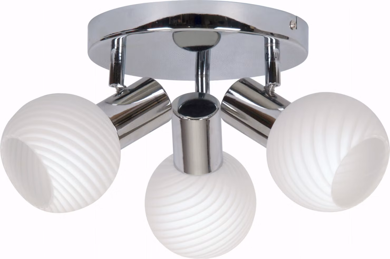 Lampada da soffitto TURNO cromata bianca 3xE14x40W in metallo, dimensioni: 18x36x36 cm, IP20, Candellux