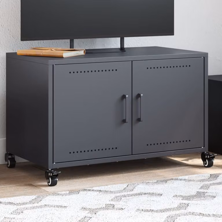 Mobile TV vidaXL in acciaio antracite L: 68 cm, P: 39 cm, H: 43,5 cm