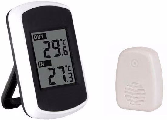 Termometro LCD wireless per interni ed esterni con portata di 100 m, per misurazioni precise, ideale per l'uso a casa e in ufficio.