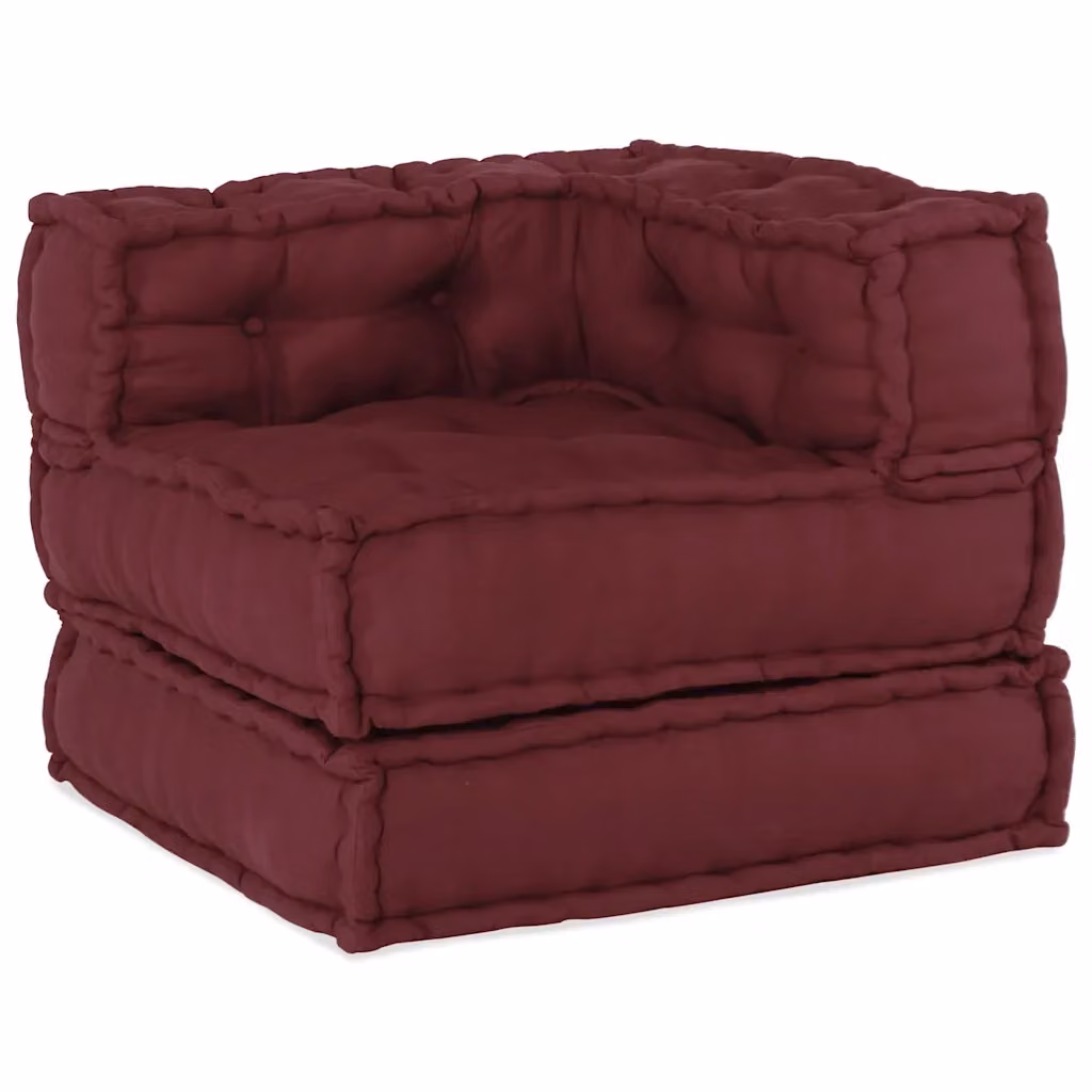 Divano Componibile Moderno vidaXL in Tessuto Marrone Rossiccio L/P/H: 70 x 70 x 54 cm – 2