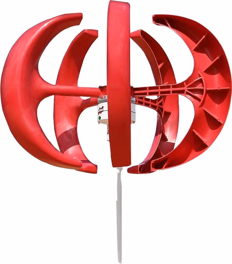 Generatore eolico verticale, massima potenza, funzionamento silenzioso, impermeabile IP68, rosso, 400W, 24V