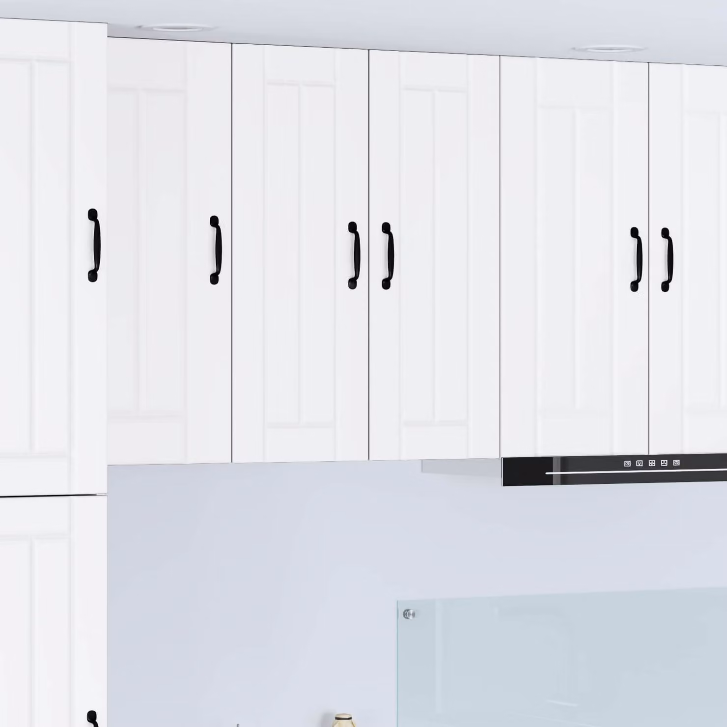 vidaXL Armadietto a muro LUCCA Bianco moderno con ante a battente e ripiani interni L/P/H: 30 x 31 x 80 cm