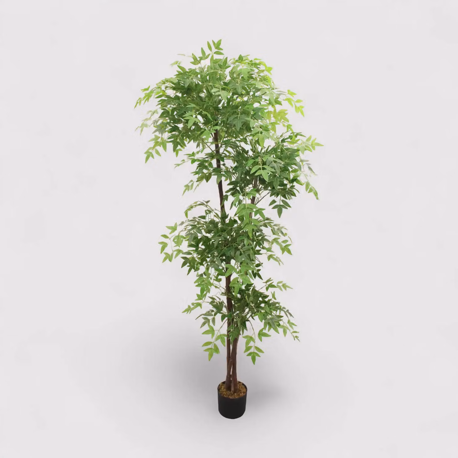 Zamrud - Nandina artificiale con vaso per casa o esterno