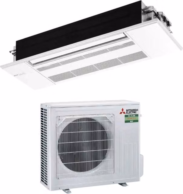 Climatizzatore Condizionatore Mitsubishi Electric Inverter Cassetta 1 via 18000 Btu MLZ-KP50VG Bianco con Griglia e Telecomando incluso