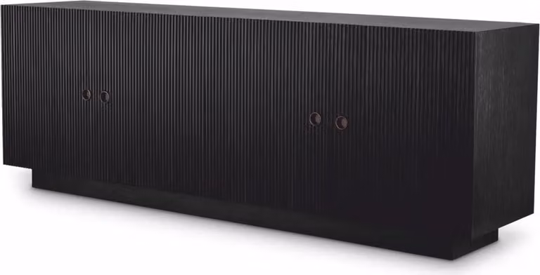 Casa Padrino Credenza Grigio nero / Bronzo 220 cm - Mobili
