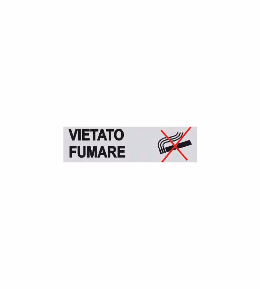 Cartello Adesivo Vietato Fumare 4x15 cm