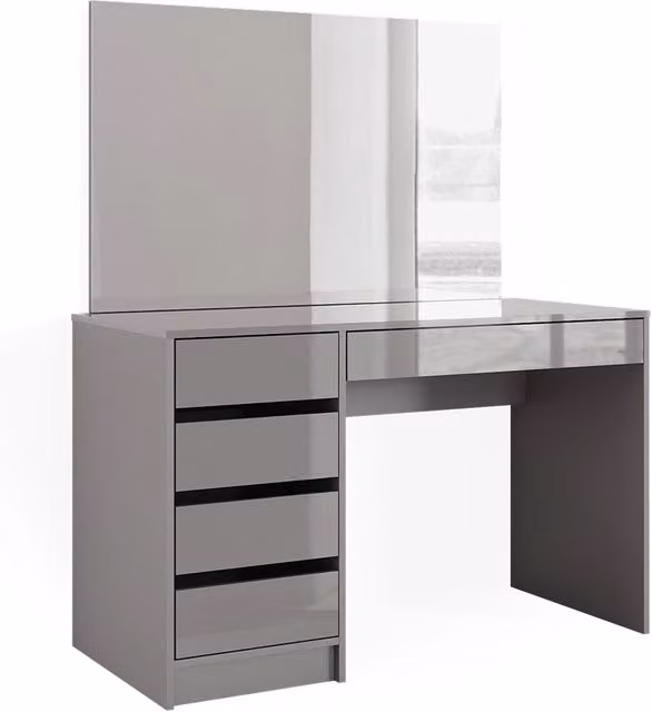 Tavolo da toeletta Sherry Grigio 120 cm con specchio Vicco
