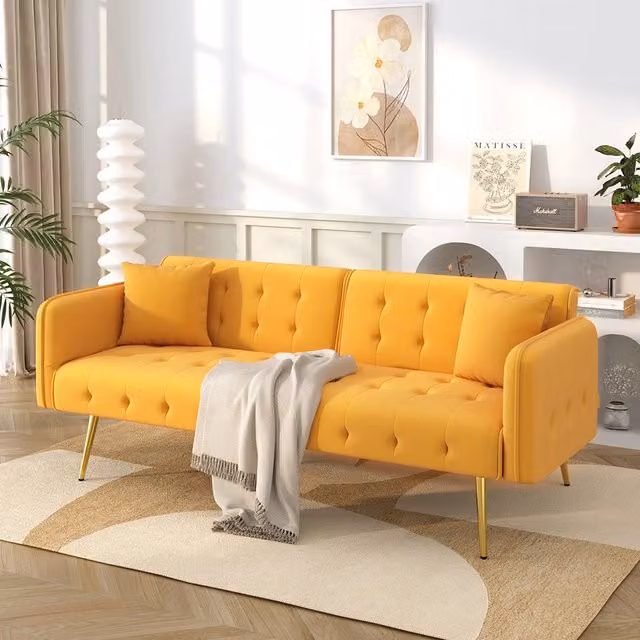 Divano letto 2 posti - Xylo - Regolabile in velluto 180x190 cm