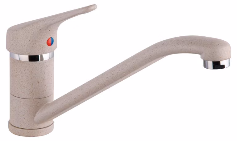 Schläfer 5106521 - Rubinetto per Cucina Granito Avena Triest, Miscelatore Monocomando per Lavello con Beccuccio Girevole a 360°, Connettori G 3/8 Pollici, Rubinetti per lavelli da Cucina, Ottone