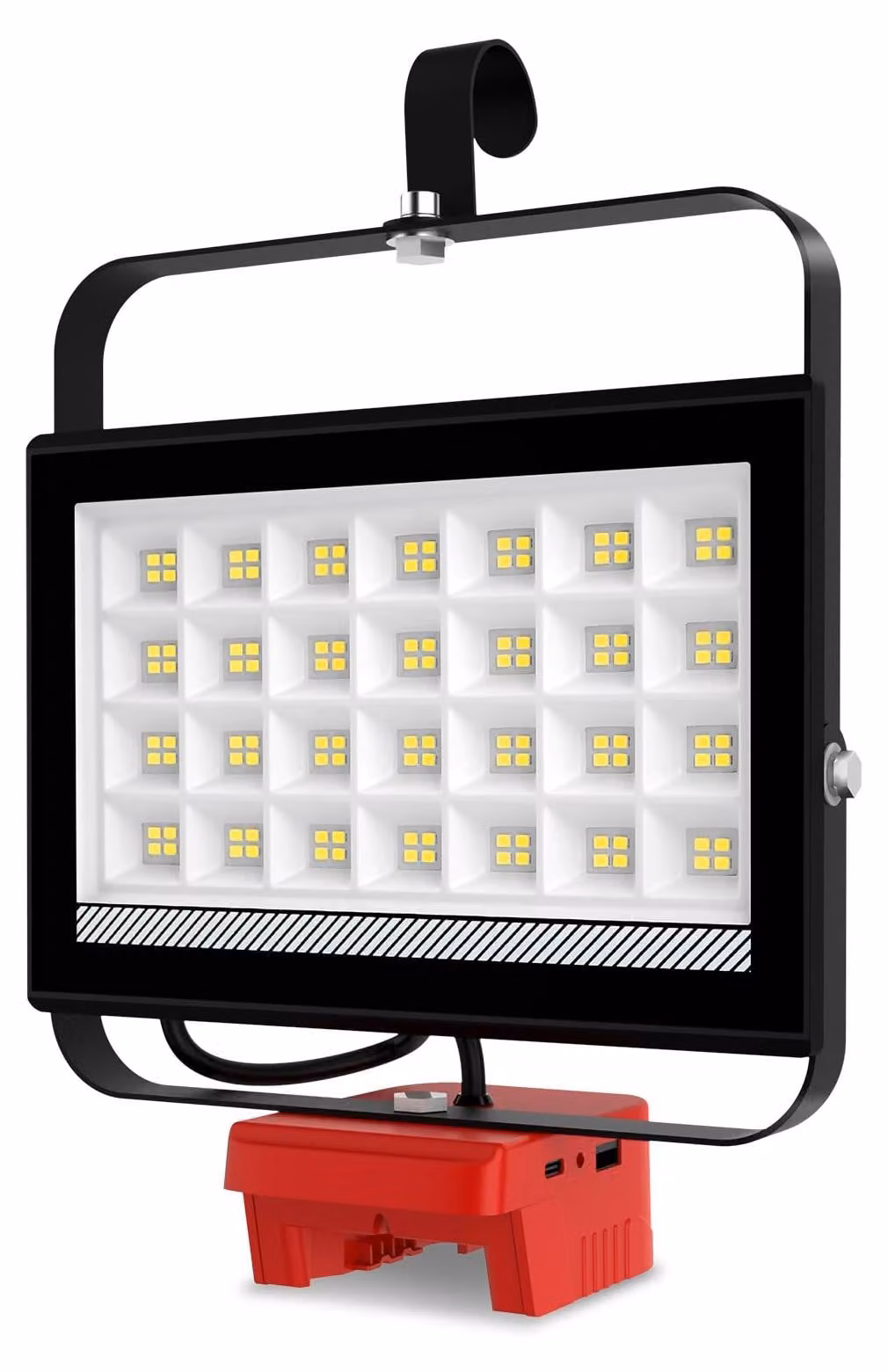Faretto da cantiere a LED, 18 V, 100 W, 6500 lumen, ricaricabile, portatile