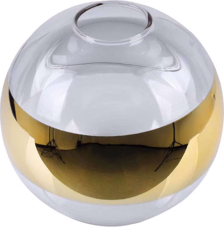 Paralume Ronda trasparente oro sfera 15 cm – elegante paralume in vetro per un'illuminazione di classe