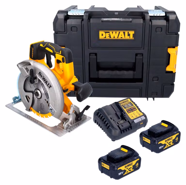 Sega circolare a batteria DeWalt DCS 570 M2T 18 V 184 mm senza spazzole + 2x batteria 4,0 Ah + caricabatterie + TSTAK