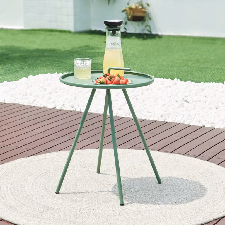 Tavolino da esterno 'Fosen' 55 x Ø 42 cm Verde