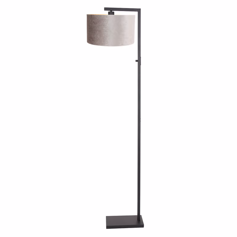 Lampada da terra - nero - Stang - metallo tessile - lampada d'atmosfera - E27 - 8220ZW - Steinhauer
